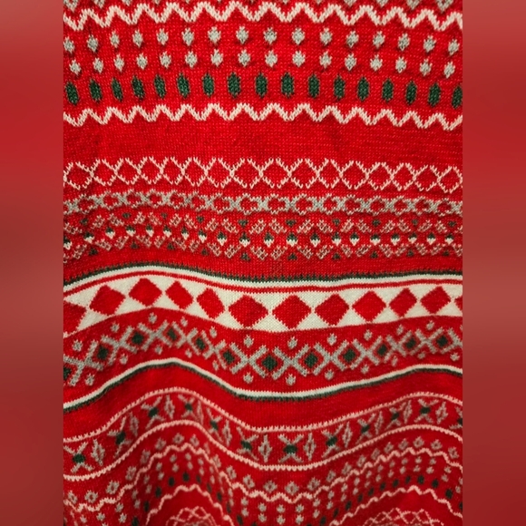 MENS BOCA CLASSICS Red Christmas Sweater Crewneck  Size M - Picture 2 of 4